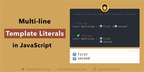 javascript multiline template string.